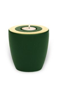 Mini urne funéraire « Luna » avec bougeoir Jade or