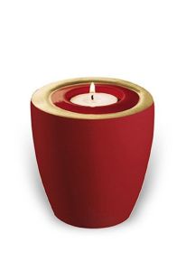 Mini urne pour cendres « Luna » avec bougeoir Rubio or