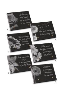Plaque commémorative avec thèmes des Fleurs