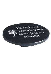 Plaque commémorative ovale « Arbre »