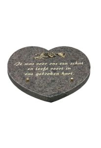 Plaque commémorative « Cœur avec fleur »