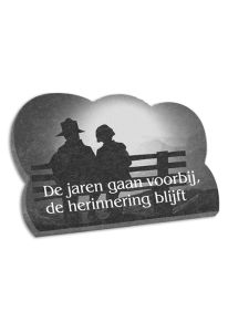 Plaque commémorative avec gravure laser « Nuage »