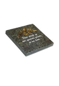 Plaque commémorative carré « Branche rose »