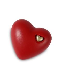 Mini-urne « Toujours dans nos cœurs » rouge