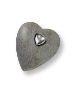 Mini-urne « Toujours dans nos cœurs » gris