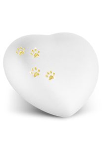 Urne animaux cœur avec empreintes (couleurs et dimensions différentes)