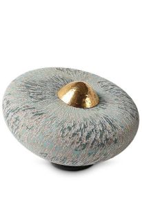 Mini urne funéraire en céramique « Ocean Blue » gris bleu