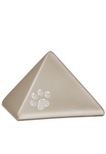 Urne-animal pyramide « Empreinte de patte Swarovski » (couleurs et dimensions différentes)