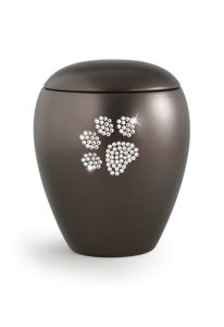 Urne-animal « Empreinte de patte Swarovski » (couleurs et dimensions différentes)