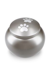 Urne funéraire pour animal gris français avec 2 empreintes, différentes tailles