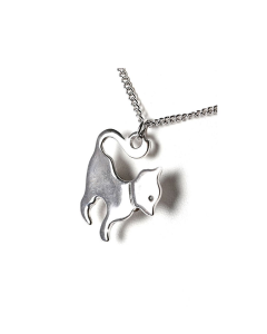 Pendentif funéraire pour chat argent (925)