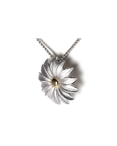 Pendentif cendres 'Fleur' argent (925)