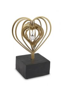 3D statue pour cendres 'Cœur' d'or