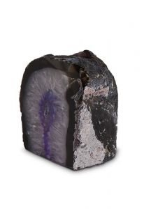 Mini-urne funéraire Améthyste violet avec bougie