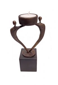 Petite Urne Funéraire Sculpturée Bougeoir en bronze 'Porteur de Lumière'