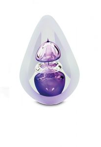 Mini-Urne funéraire verre cristal 'Goutte'
