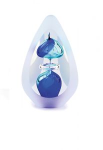 Mini-Urne funéraire verre cristal 'Goutte'