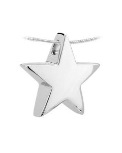 Pendentif funéraire 'Étoile' en or blanc 14 carats 