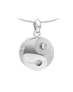 Pendentif memoire argent (925) 'Yin Yang'