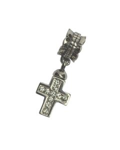 Breloque Pandora pour cendres 'Croix' avec zirconium