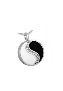 Pendentif cinéraire en acier inoxydable 'Yin Yang'