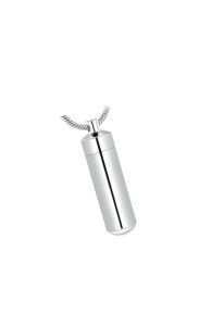 Pendentif cinéraire en acier inox 'Tube' | OFFRE SPÉCIALE