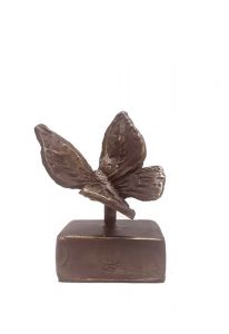 Petite Urne Funéraire Sculpturée Bougeoir en bronze 'Papillon'