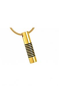 Pendentif cinéraire « Grand tube » doré