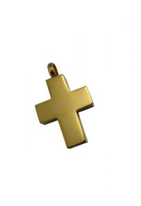 Pendentif cinéraire 'Croix' doré