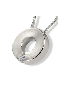 Bijou Pendentif Funéraire en Argent avec Zircone 'Cercle'