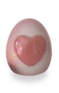 Urne bébé en céramique 'Coeur' rose (bébés prématurés)