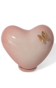 Urne bébé en céramique coeur dans support