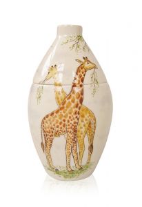 Mini-urne peinte à la main Girafes