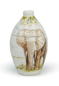 Mini-urne peinte à  la main 'éléphant'