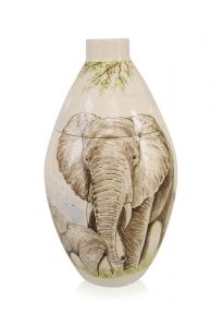 Urne peinte à la main éléphant