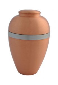 Mini-urne funéraire bronze  satin avec anneau
