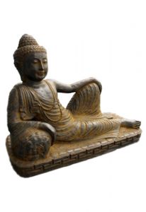 Urne funéraire bronze Bouddha allongé