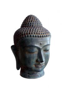 Petite Urne Funéraire en Bronze 'Tête de Bouddha' (Couleur patinage sélectionnable)