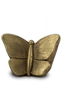 Petite urne pour cendres artistique Papillon couleur or