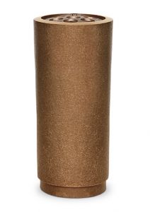 Vase funéraire en bronze avec vis de fixation