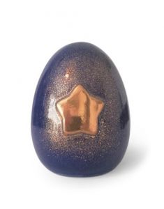 Urne funéraire en céramique avec étoile d'or