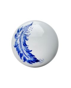 Mini-urne en ceramique 'Feather' | Delft bleu