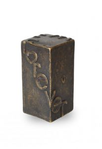 Mini-urne funéraire en bronze 'FOREVER WITH US'