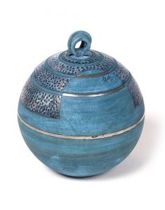 Urne Funéraire en Céramique 'Sphère bleue'