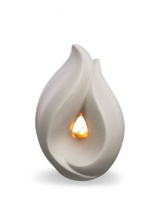Urne photophore Flame of Memory - sable blanc