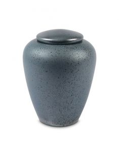 Urne funéraire en céramique bleu argenté