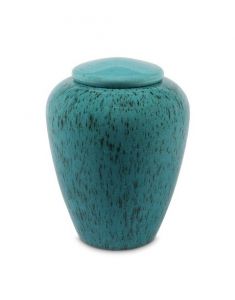 Urne funéraire en céramique turquoise
