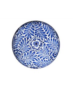 Mini-urne en ceramique 'Rustic Flowers' | Delft bleu