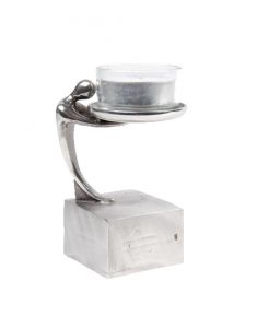 Petite Urne Funéraire Sculpturée Bougeoir en étain 'Porteur de Lumière’ l SOLDES