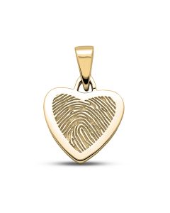 Pendentif empreinte digitale 'Coeur' en or Ø 1.6 cm